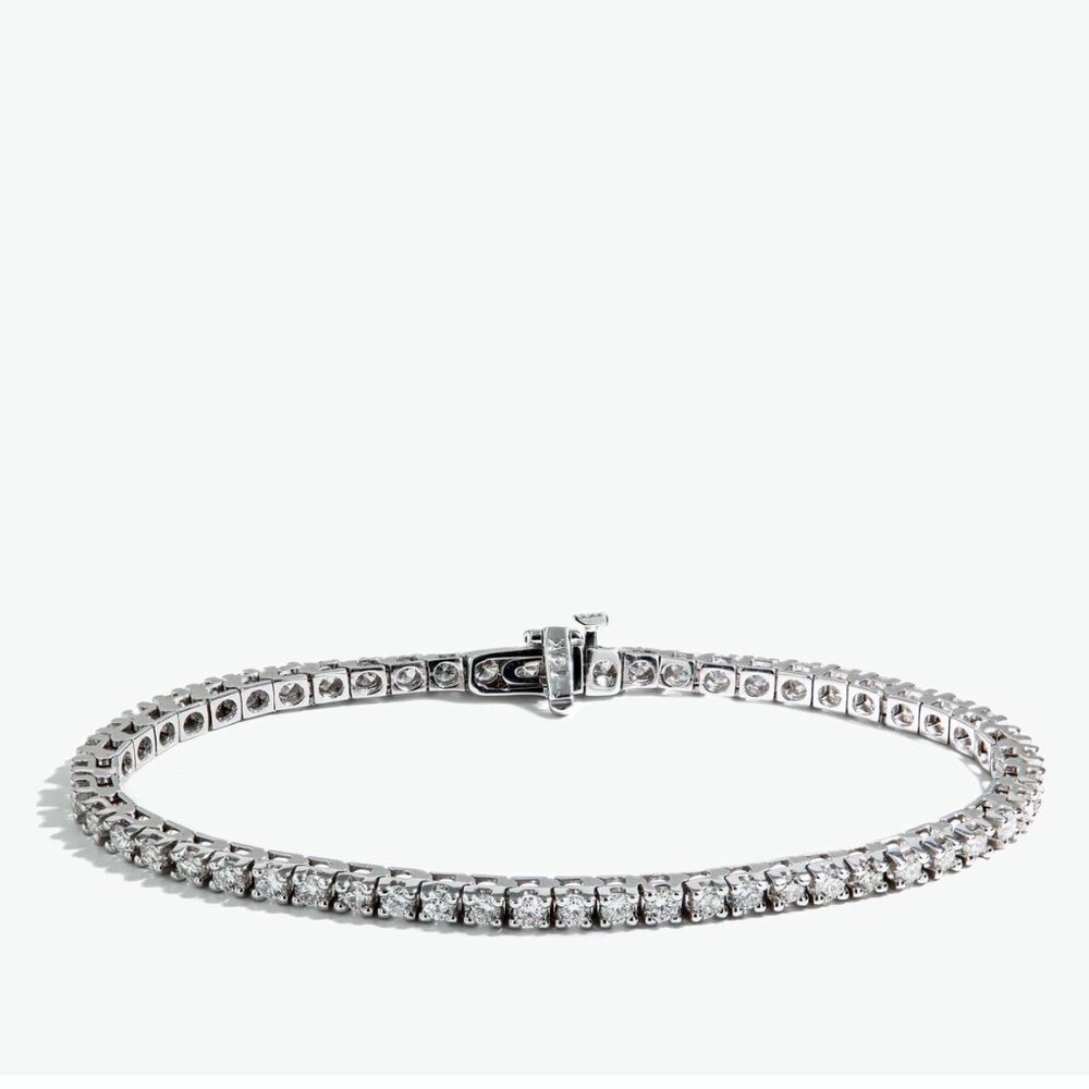 Natural Diamond tennis bracelet Round Brilliant Cut 3 carat $3,699 appraisal inc